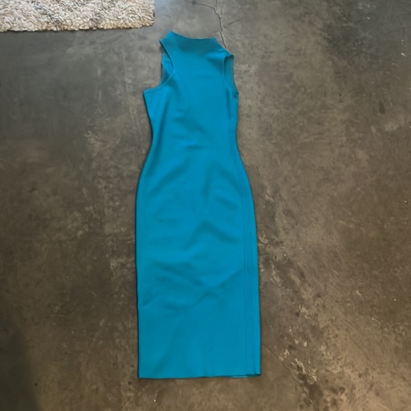 House of CB Turquoise bodycon midi dress. - Picture 5 of 5
